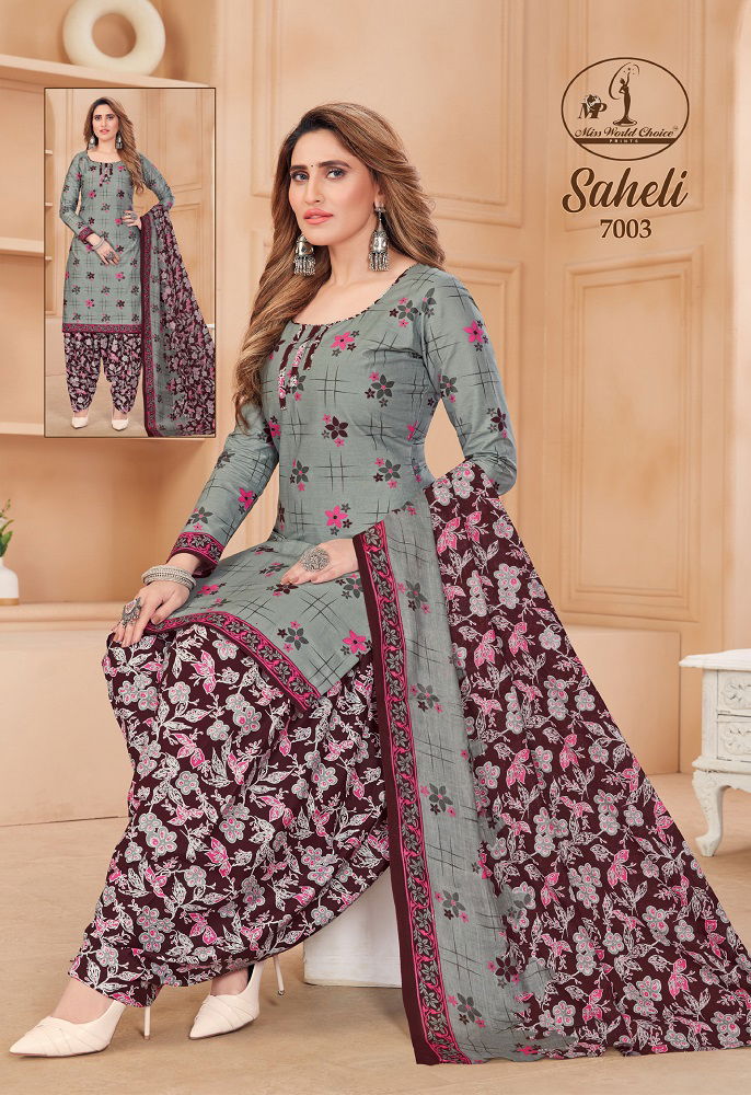 Saheli Vol 7 By Miss World 7001 7010 Online Dress Material Wholesale
